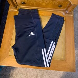 Adidas Primegreen Aeroready pants. One grey pair, one black pair.